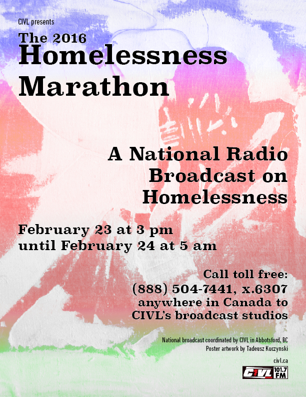MST Homelessness Marathon poster